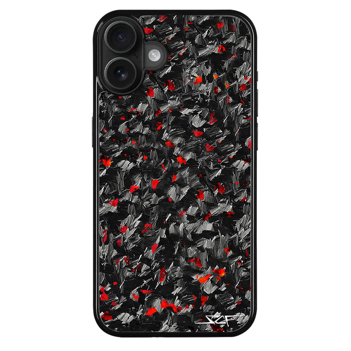 iPhone | Red Flake Real Forged Carbon Fiber Phone Case | CLASSIC Series