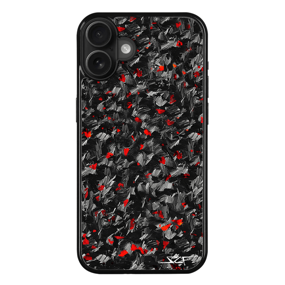 iPhone | Red Flake Real Forged Carbon Fiber Phone Case | CLASSIC Series