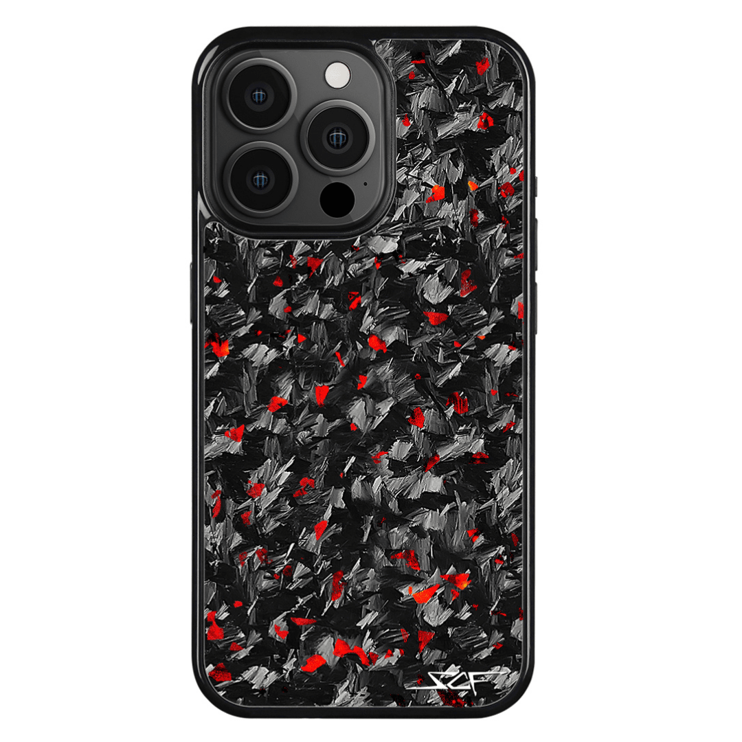 iPhone | Red Flake Real Forged Carbon Fiber Phone Case | CLASSIC Series