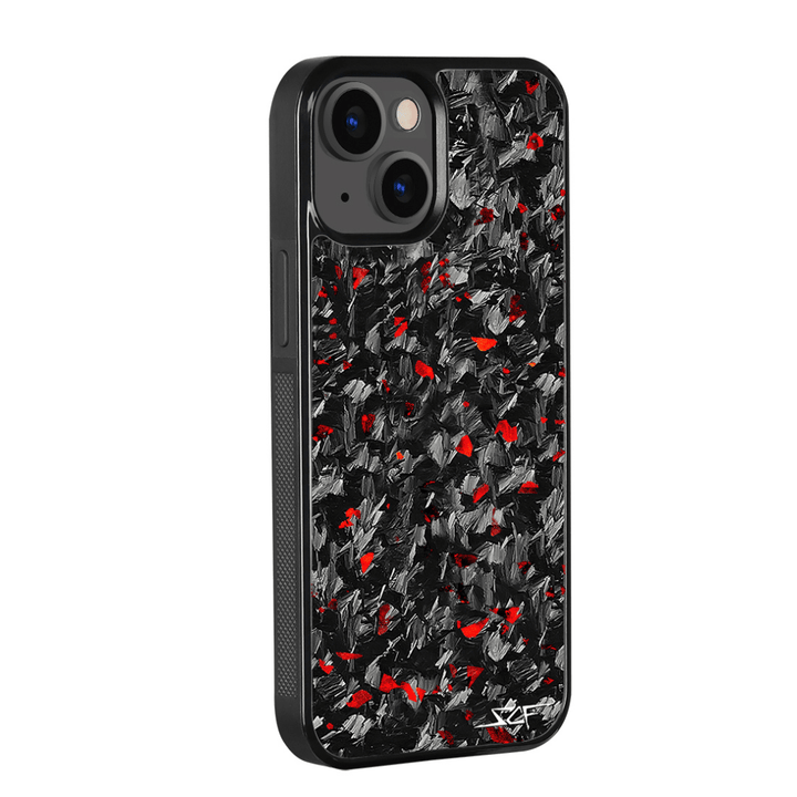 iPhone | Red Flake Real Forged Carbon Fiber Phone Case | CLASSIC Series