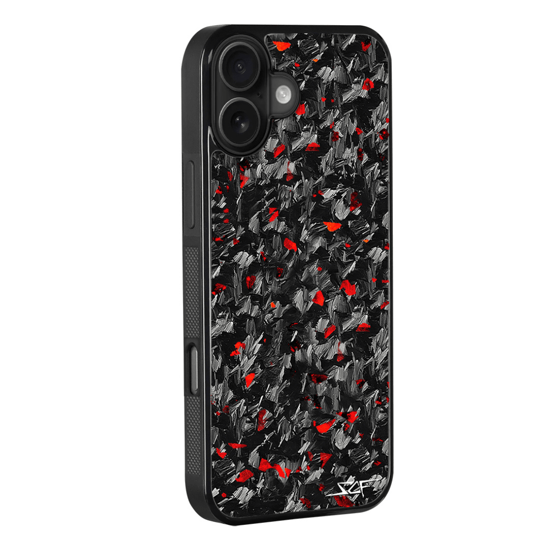 iPhone | Red Flake Real Forged Carbon Fiber Phone Case | CLASSIC Series