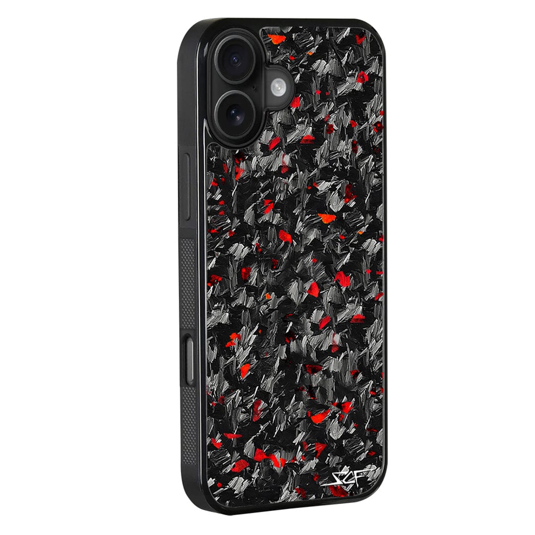 iPhone | Red Flake Real Forged Carbon Fiber Phone Case | CLASSIC Series