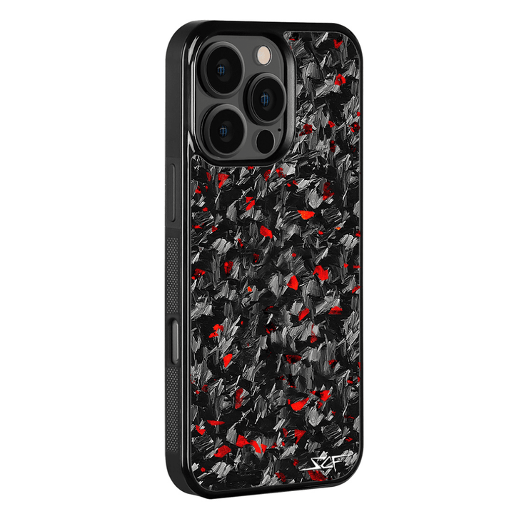 iPhone | Red Flake Real Forged Carbon Fiber Phone Case | CLASSIC Series