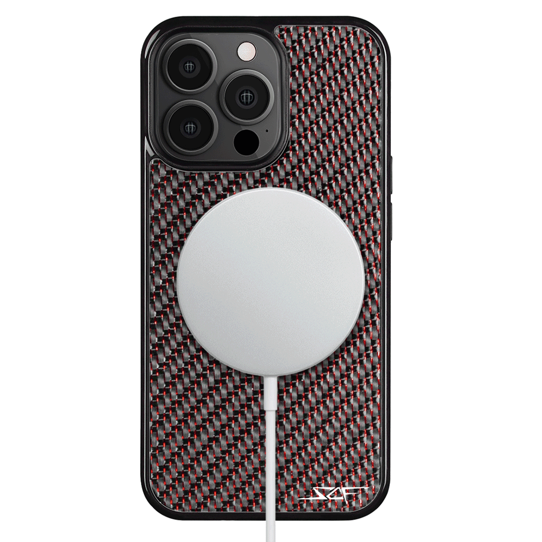 iPhone | Red Lace Real Carbon Fiber Phone Case | CLASSIC Series