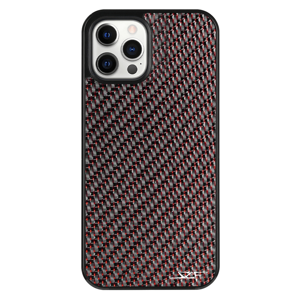 iPhone | Red Lace Real Carbon Fiber Phone Case | CLASSIC Series