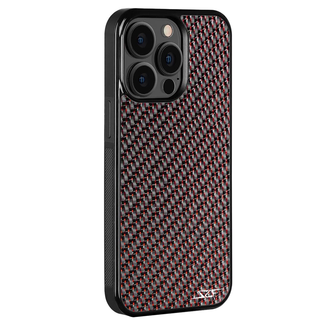 iPhone | Red Lace Real Carbon Fiber Phone Case | CLASSIC Series