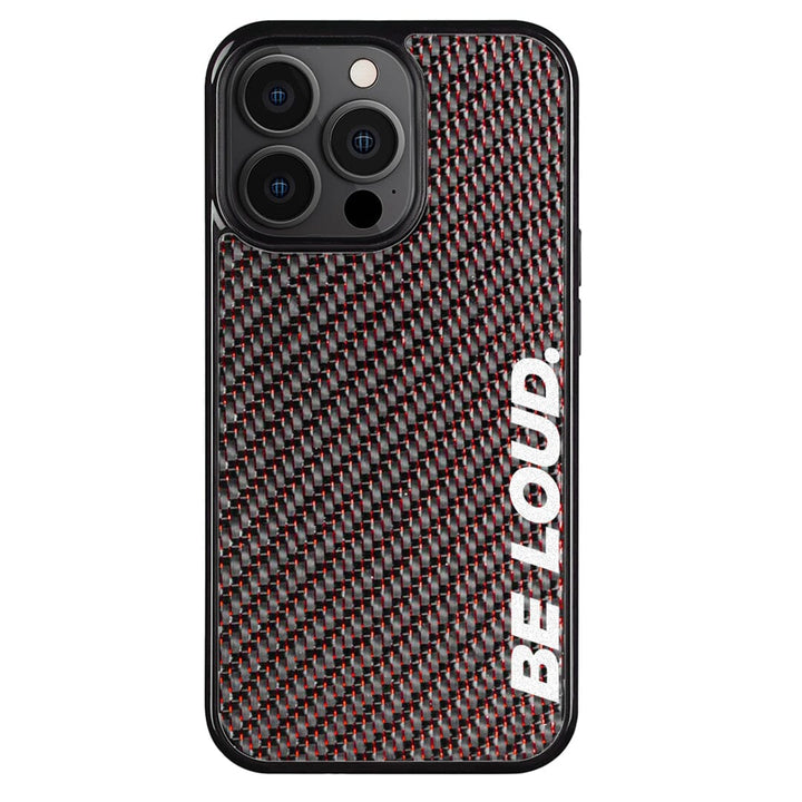 iPhone | Red Lace Real Forged Carbon Fiber Case | BE LOUD. x SCF