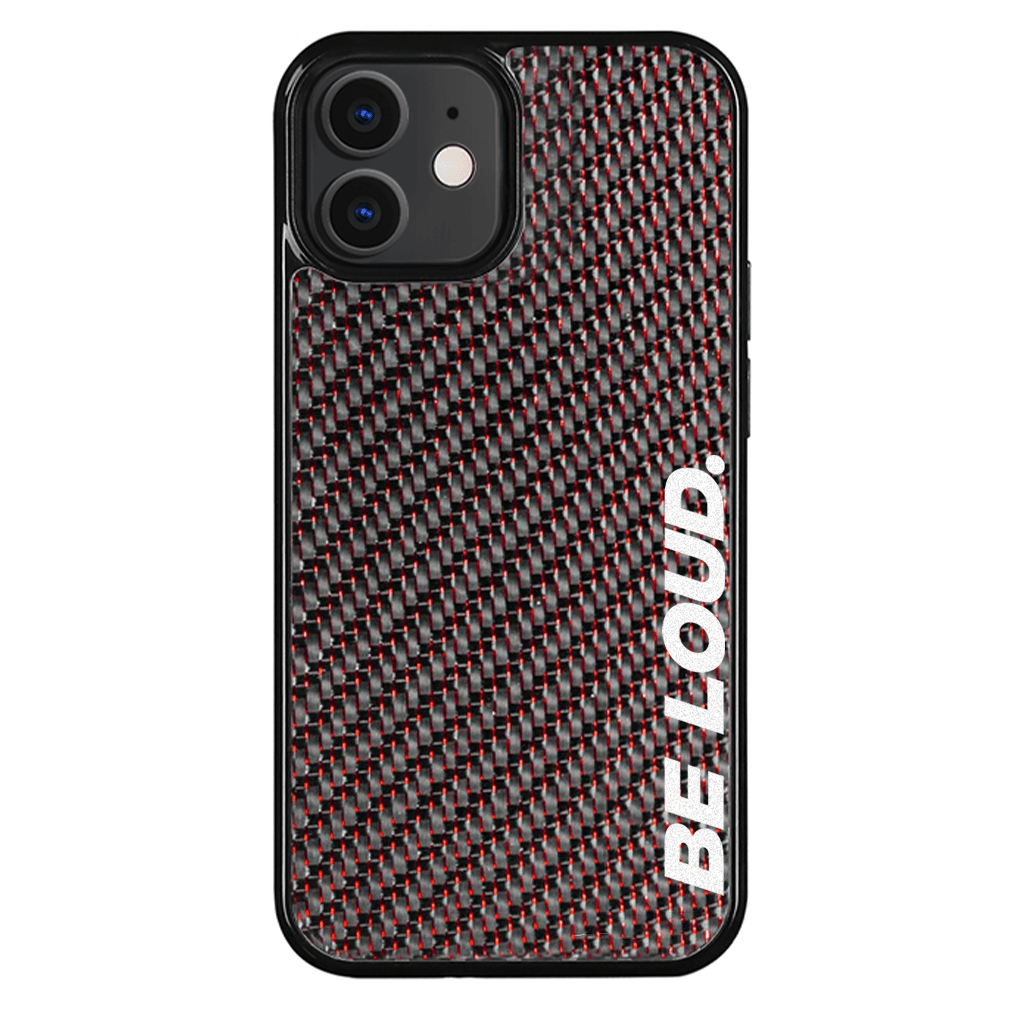 iPhone | Red Lace Real Forged Carbon Fiber Case | BE LOUD. x SCF