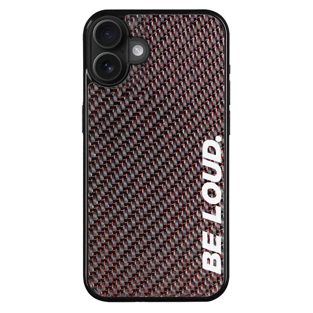 iPhone | Red Lace Real Forged Carbon Fiber Case | BE LOUD. x SCF