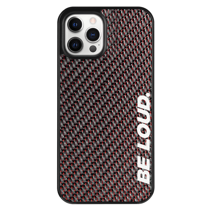 iPhone | Red Lace Real Forged Carbon Fiber Case | BE LOUD. x SCF