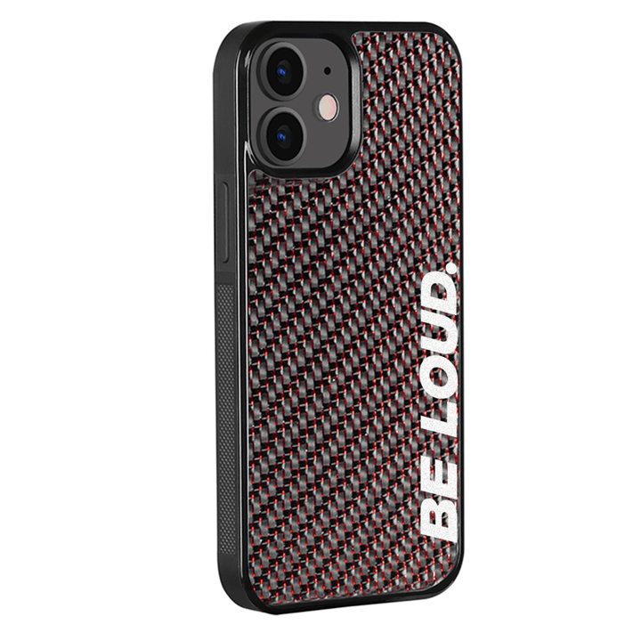 iPhone | Red Lace Real Forged Carbon Fiber Case | BE LOUD. x SCF