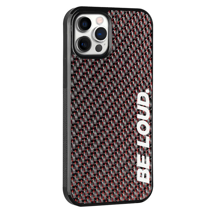 iPhone | Red Lace Real Forged Carbon Fiber Case | BE LOUD. x SCF