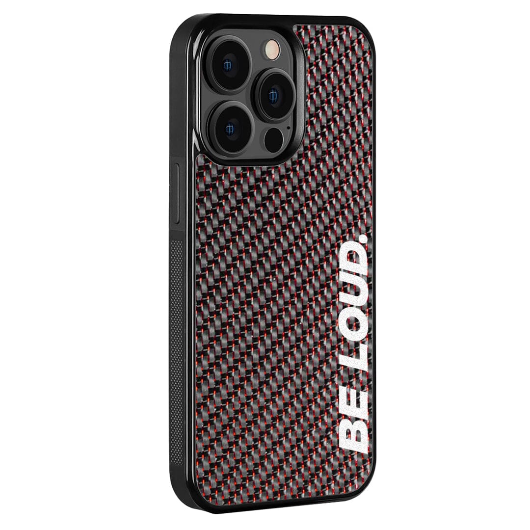 iPhone | Red Lace Real Forged Carbon Fiber Case | BE LOUD. x SCF