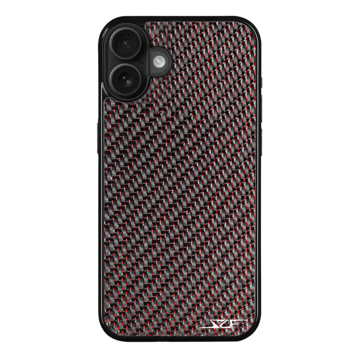 iPhone | Red Laced Real Carbon Fiber Phone Case | CLASSIC Series