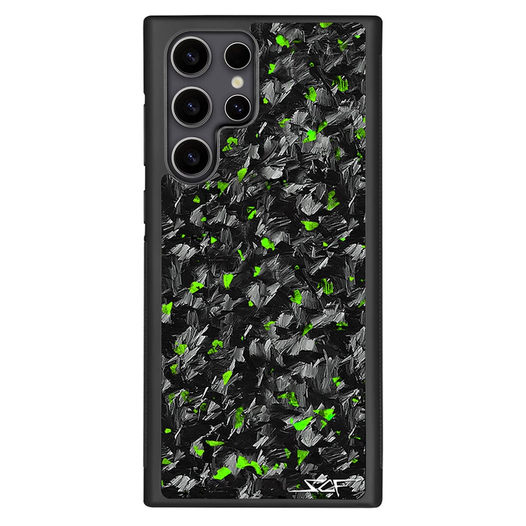 Samsung | Green Flake Real Forged Carbon Fiber Phone Case | CLASSIC Series