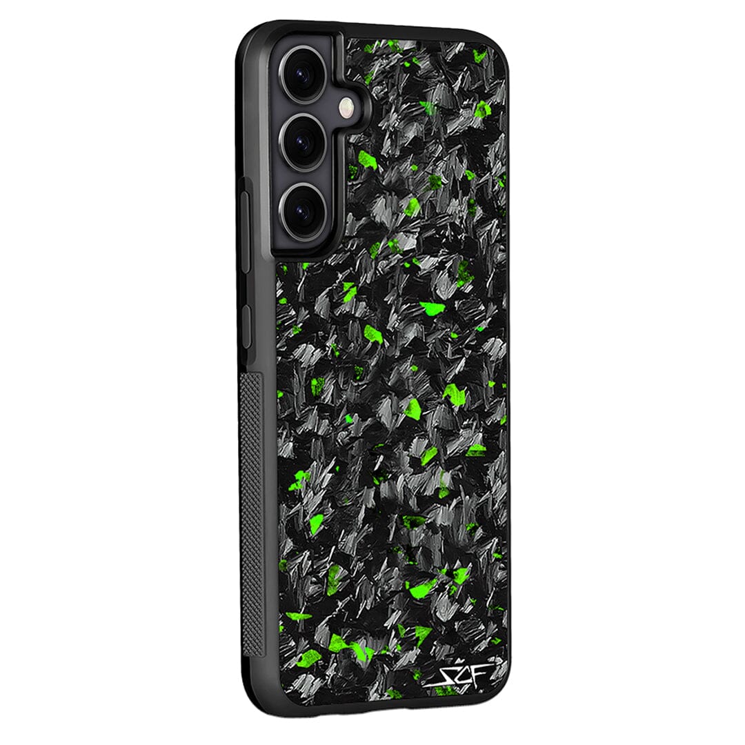 Samsung | Green Flake Real Forged Carbon Fiber Phone Case | CLASSIC Series