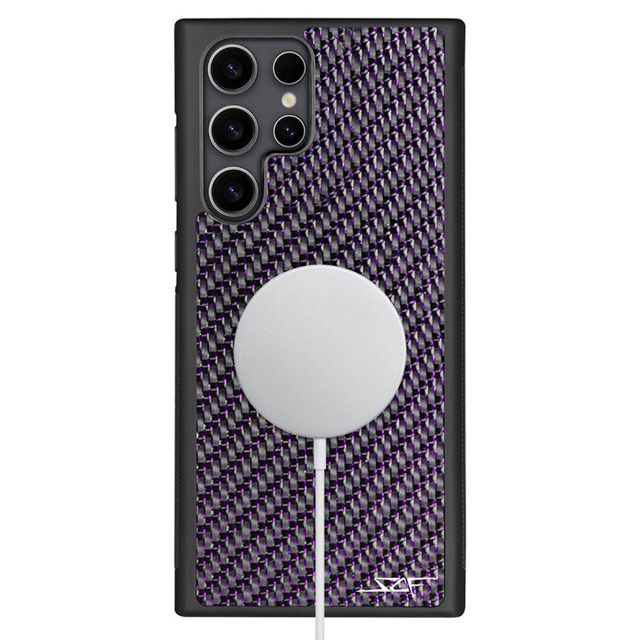 Samsung | Purple Lace Real Carbon Fiber Phone Case | CLASSIC Series