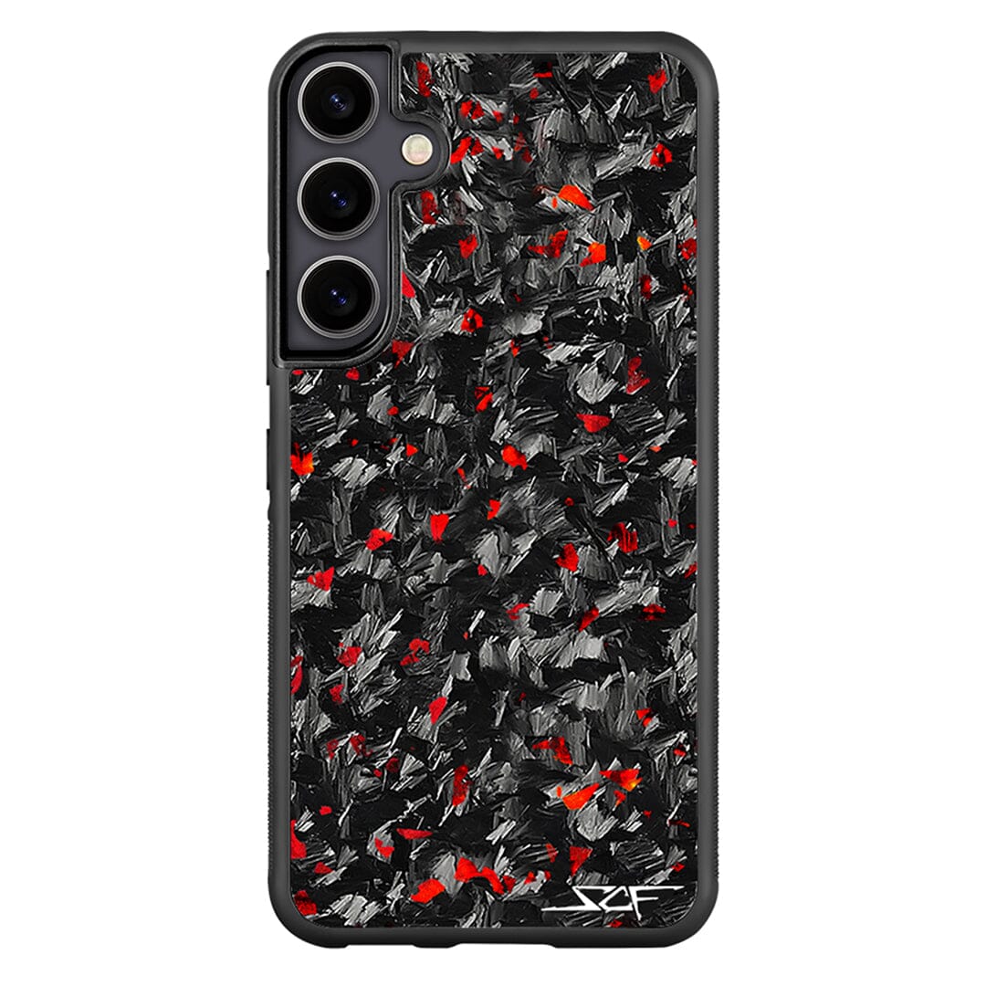 Samsung | Red Flake Real Forged Carbon Fiber Phone Case | CLASSIC Series