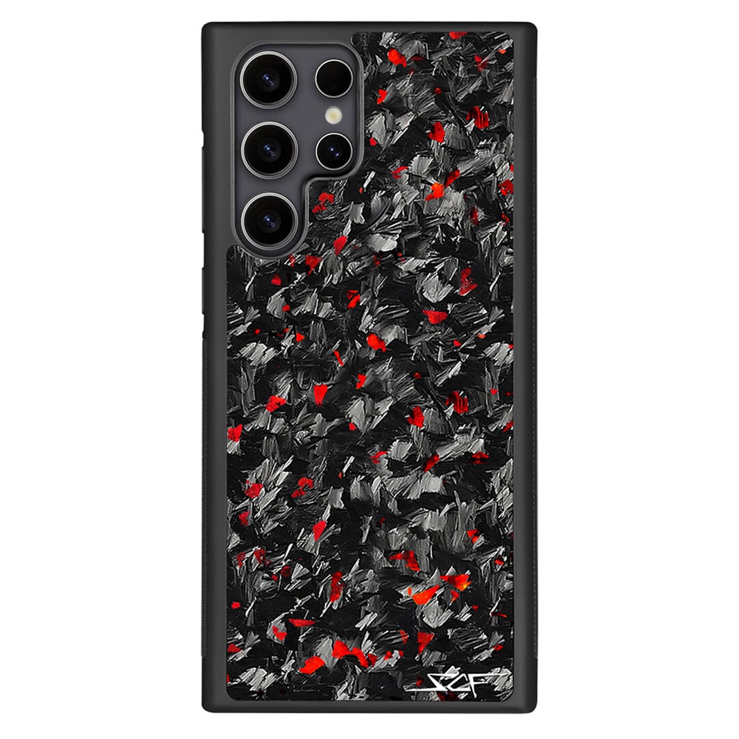 Samsung | Red Flake Real Forged Carbon Fiber Phone Case | CLASSIC Series