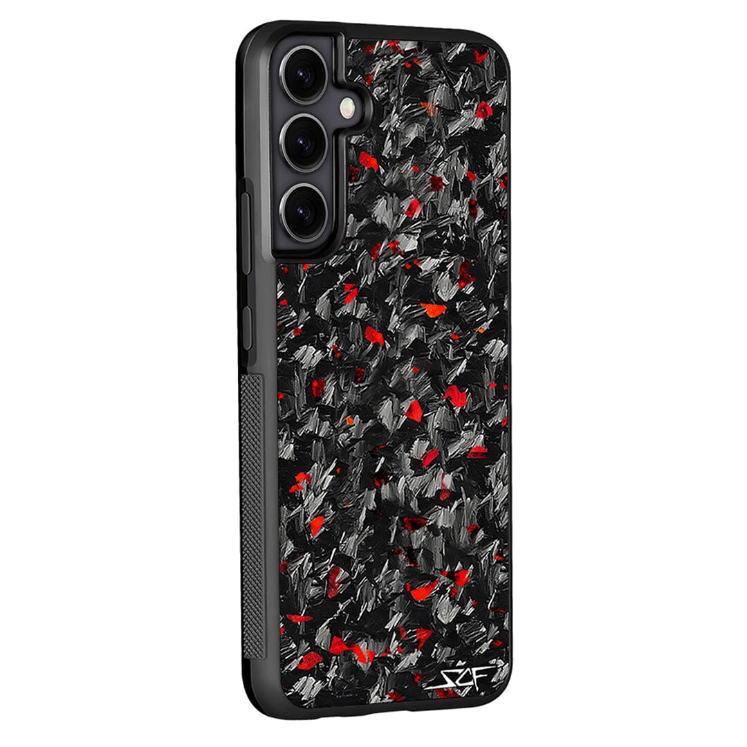 Samsung | Red Flake Real Forged Carbon Fiber Phone Case | CLASSIC Series