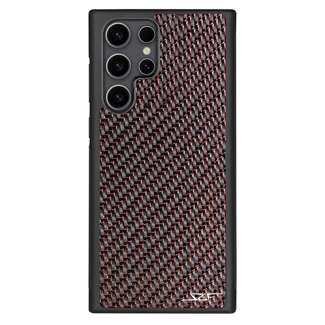 Samsung | Red Lace Real Carbon Fiber Phone Case | CLASSIC Series