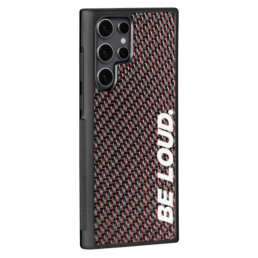 Samsung | Red Lace Real Forged Carbon Fiber Case | BE LOUD. x SCF