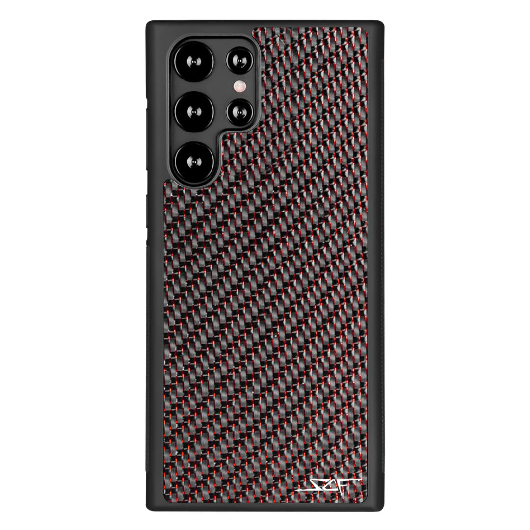 Samsung | Red Laced Real Carbon Fiber Phone Case | CLASSIC Series