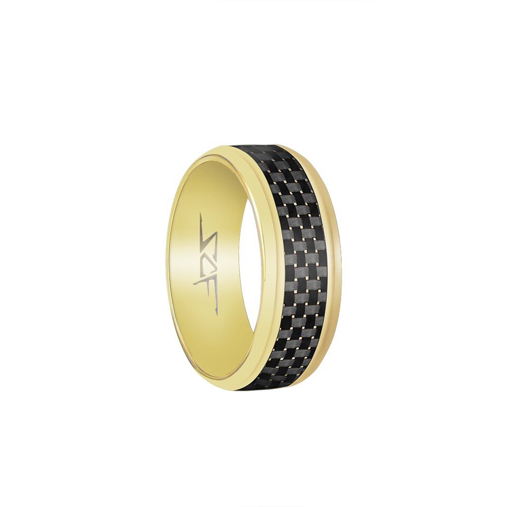 ●SLATE● Real Carbon Fiber Ring (GOLD)