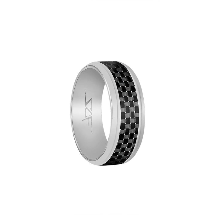 ●SLATE● Real Carbon Fiber Ring (SILVER)